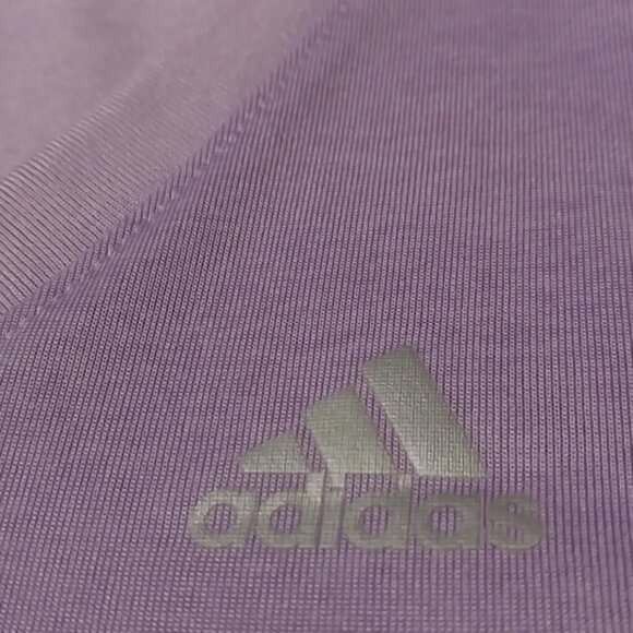 Adidas Ultimate V-neck Tee in Purple Glow size Small - Picture 5 of 6
